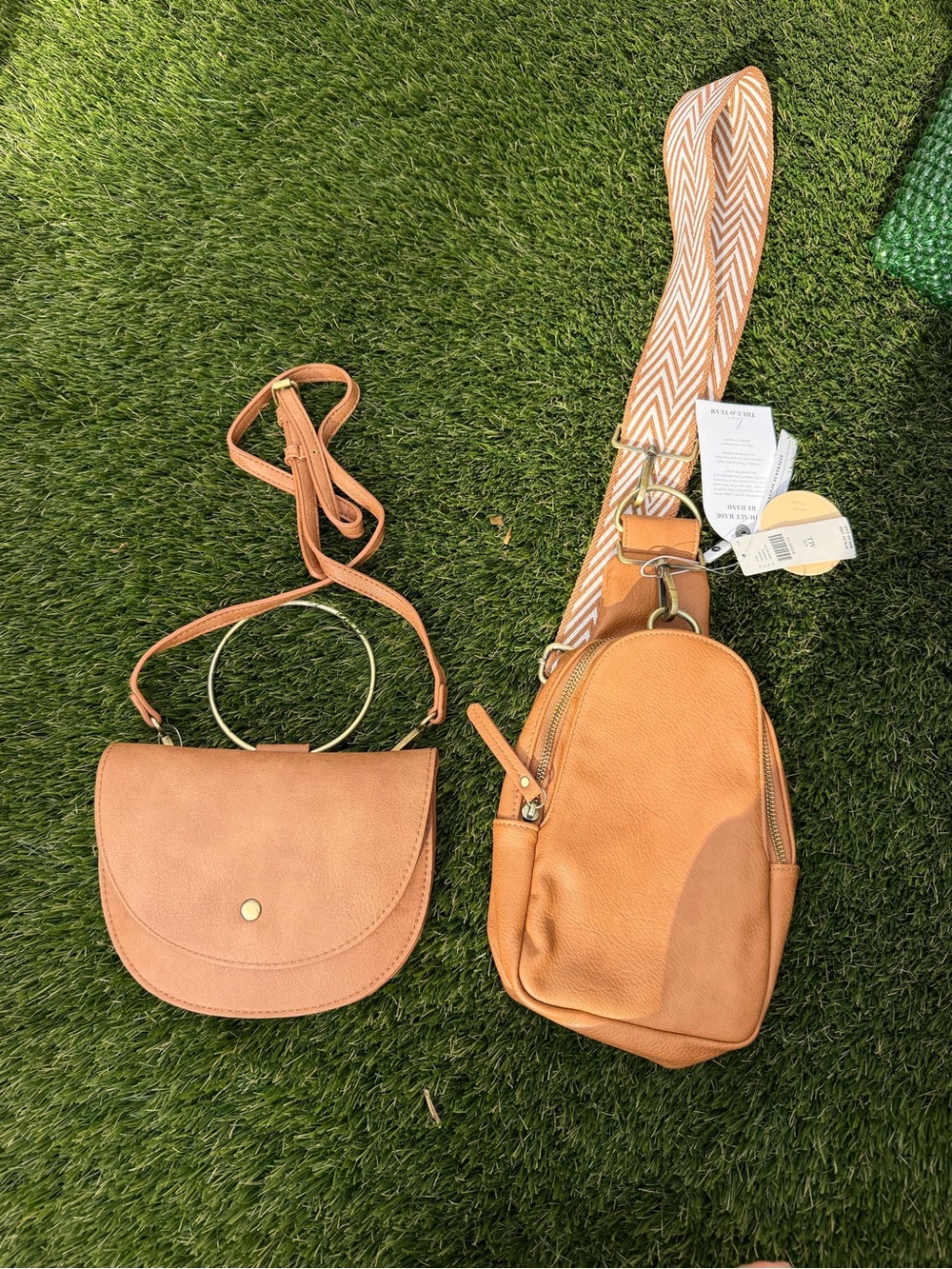 Anthropologie Tan Crossbody & Sling Bag Set
